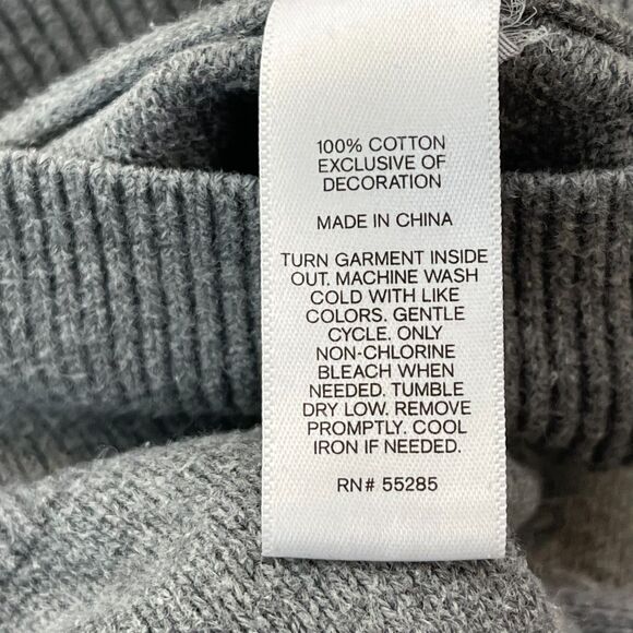 Express Grey V Neck Sweater Mens Medium Cotton - Picture 7 of 7